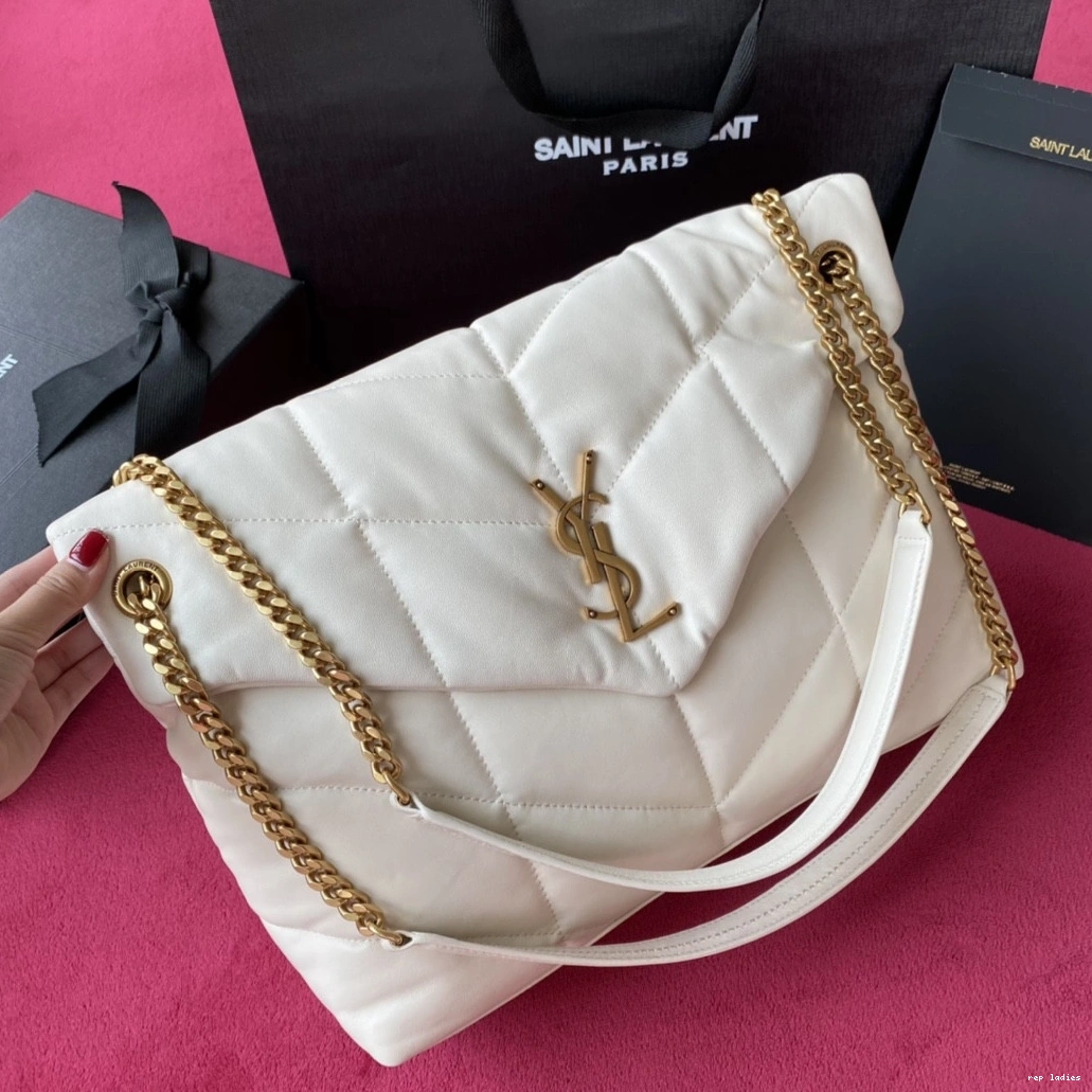 Repzbay REP LAMBSKIN YSL BAG IN MEDIUM PUFFER QUILTED 0802